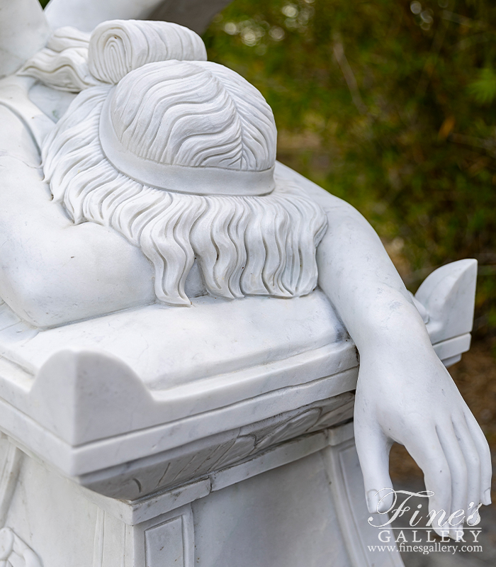 Search Result For Marble Memorials  - Marble Weeping Angel Memorial - MEM-289